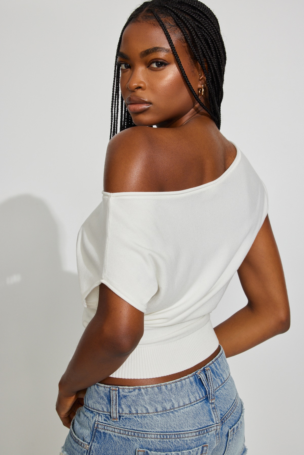 Alternative view of Romi Asymmetric Cinched Waist Sweater