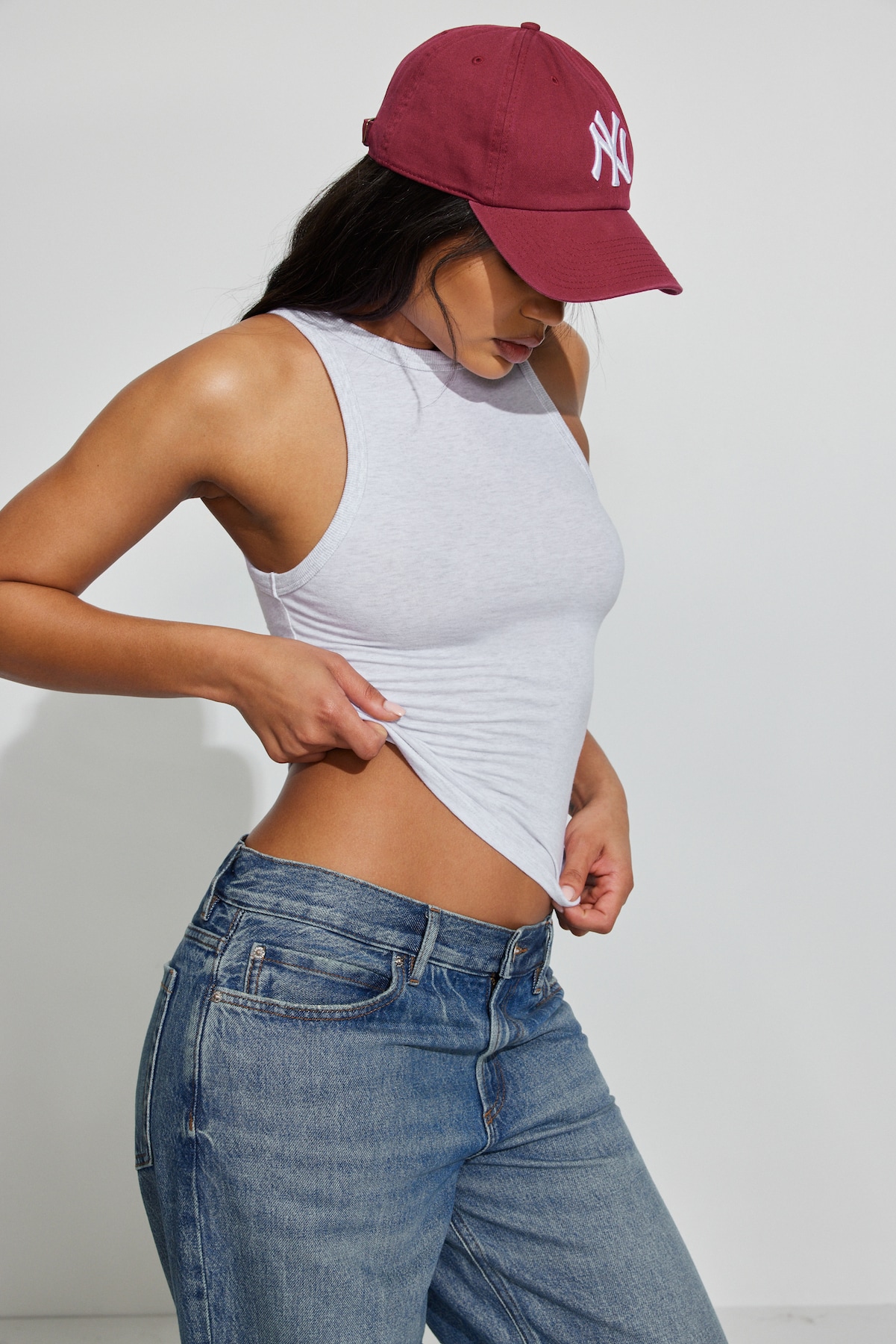 High Neck Cotton Tank Top